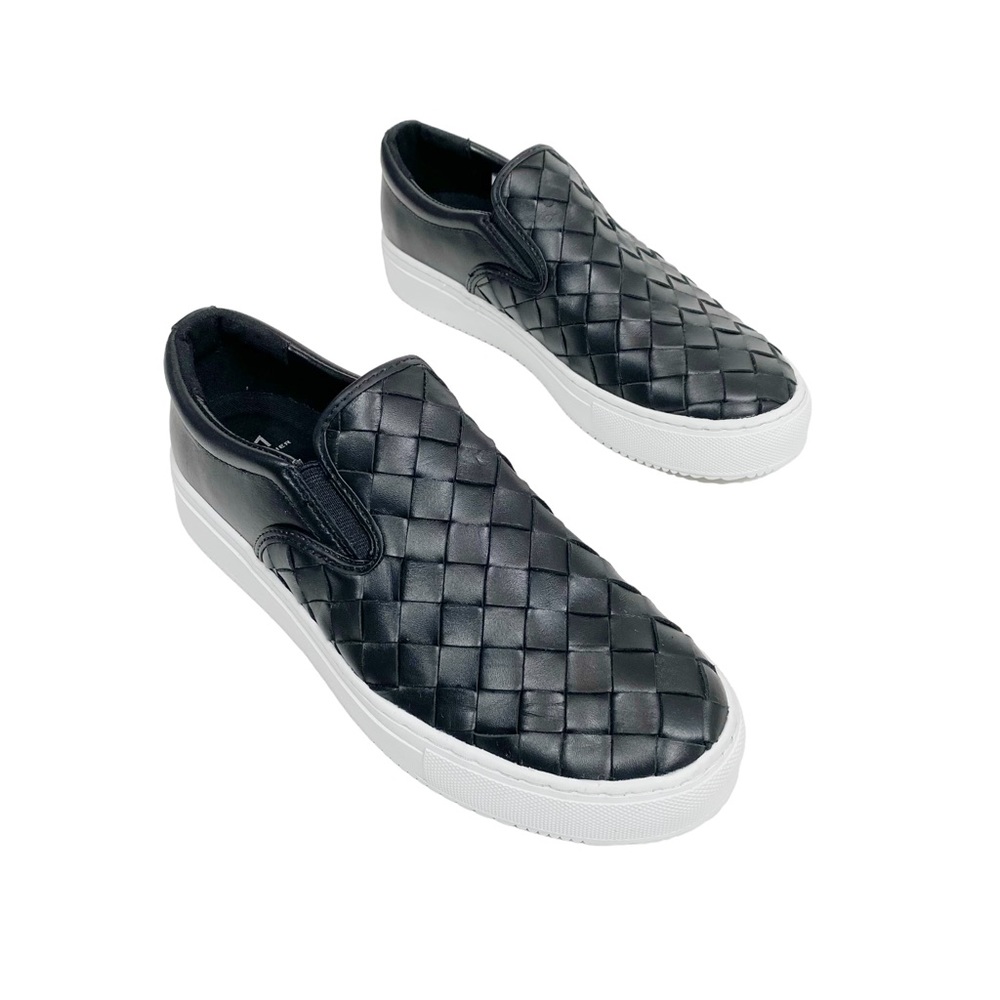 Marc Fisher Black Woven Slip-On Sneakers